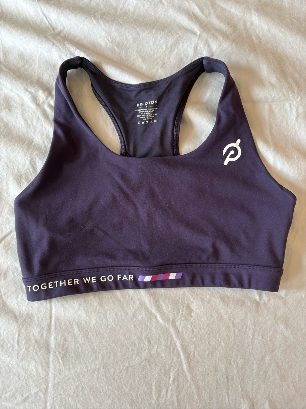 Peloton Dark Purple Racerback Sports Bra